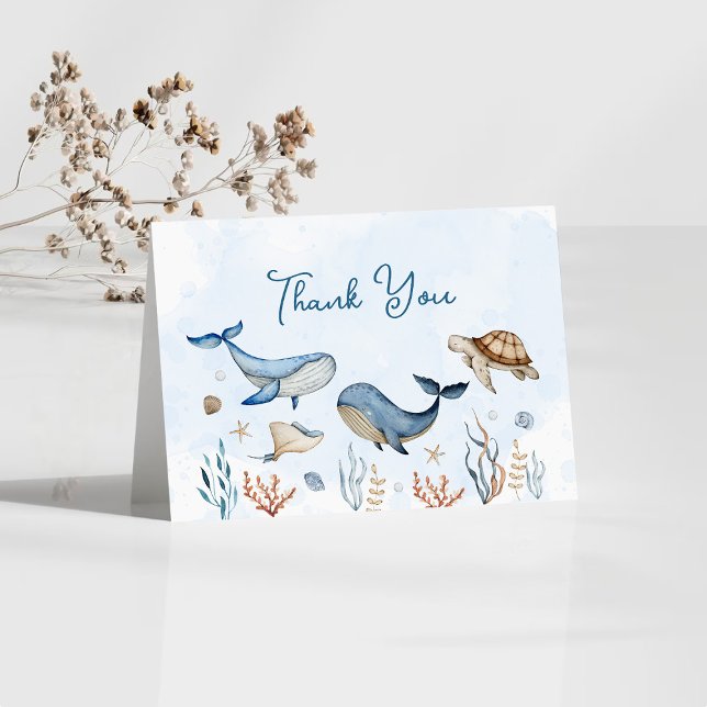 Under the sea Baby Shower Thank You Card (Creator Uploaded)