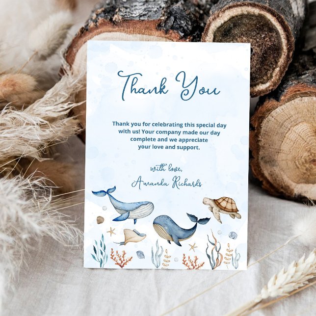 Under the sea Baby Shower Thank You Card (Creator Uploaded)