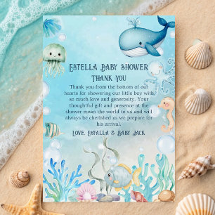 Under the Sea Baby Shower Thank You Cards