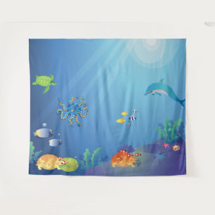 Under the Sea backdrop for children Tapestry
