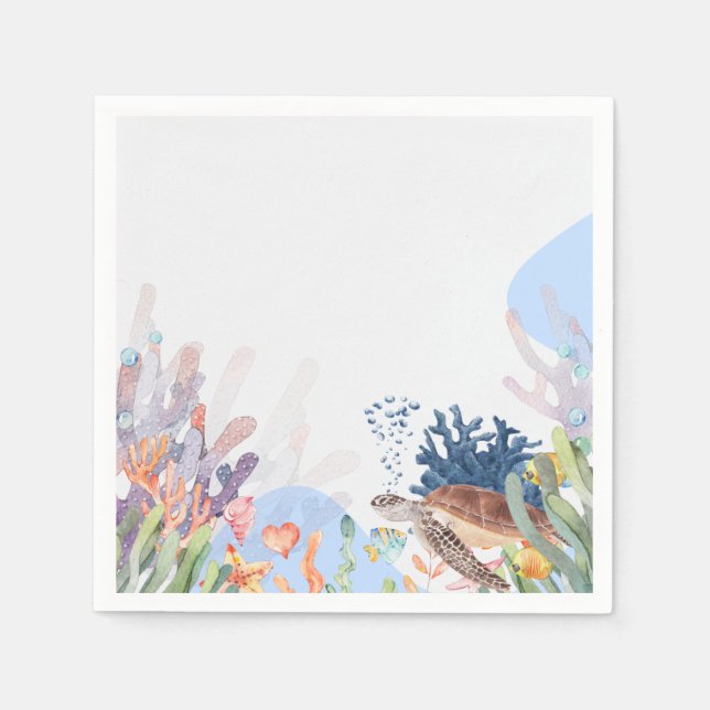 Under The Sea Beach Paper Napkins Set of 50+ (Front)
