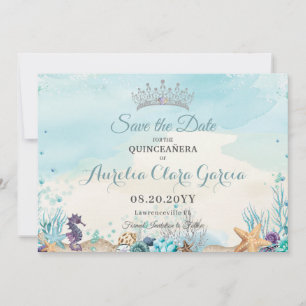 Under the Sea Beach Quinceañera Save the Date