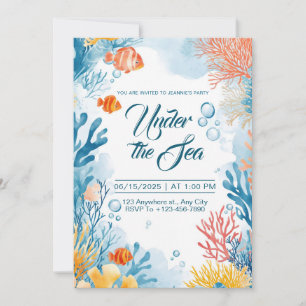Under the Sea Birthday Bash Invitation