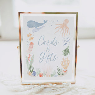 Under the Sea Birthday Cards and Gifts Sign