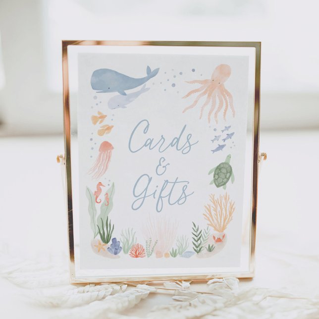 Under the Sea Birthday Cards and Gifts Sign (Creator Uploaded)