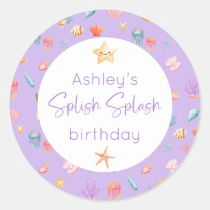 Under The Sea Birthday Classic Round Sticker