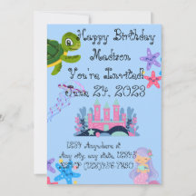 Under the Sea Birthday Invitation