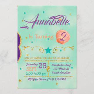 Under The Sea Birthday Invitation