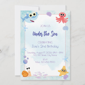 Under the Sea Birthday Invitation