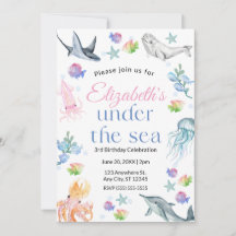 Under the Sea Birthday Invitation