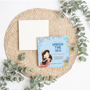 Under The Sea Birthday Invitation Card