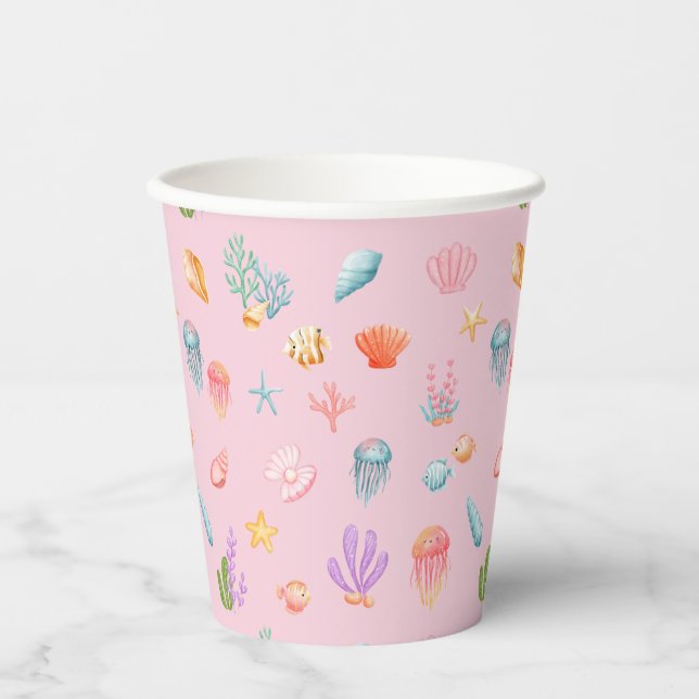 Under The Sea Birthday Paper Cups (Front)