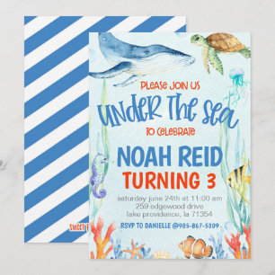 Under the Sea Birthday Party Invitation
