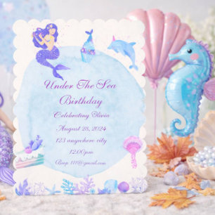UNDER THE SEA BIRTHDAY PARTY INVITATION