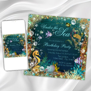Under the Sea Birthday Party Invitation