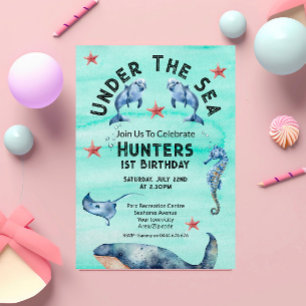 Under The Sea Birthday Party Invitation