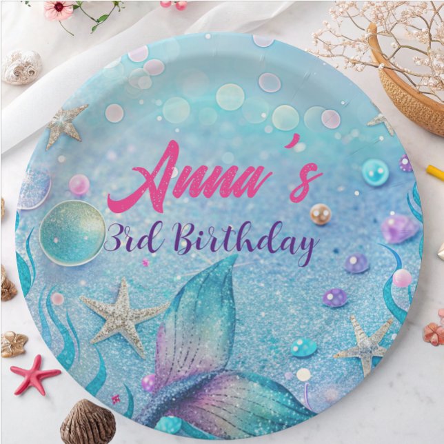 Under the Sea Birthday Party  Paper Plate (Creator Uploaded)