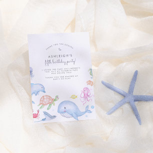 Under The Sea Birthday Party Thank You