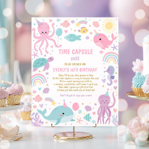 Under The Sea Birthday Party Time Capsule  Poster
