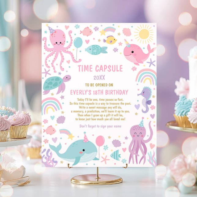 Under The Sea Birthday Party Time Capsule  Poster (Creator Uploaded)