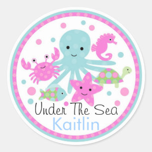 Under The Sea Birthday Sticker