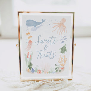Under the Sea Birthday Sweets and Treats Sign
