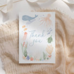 Under the Sea Birthday Thank You Card<br><div class="desc">Say thank you to your little one's birthday guests with these under the sea themed thank you cards.</div>