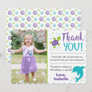 Under the Sea Birthday Thank You Card