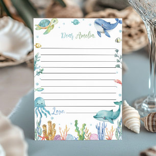 Under the Sea Birthday Time Capsule Message Card