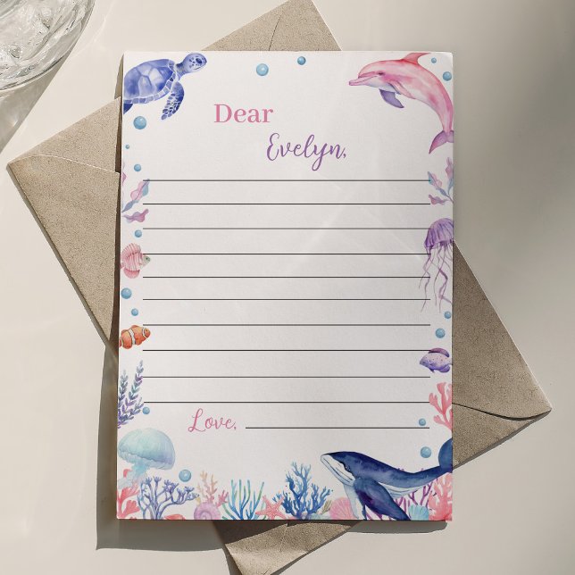 Under The Sea Birthday Time Capsule Message Card (Creator Uploaded)