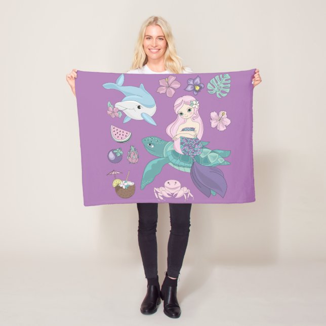 "Under the sea" blanket for girls. (In Situ)