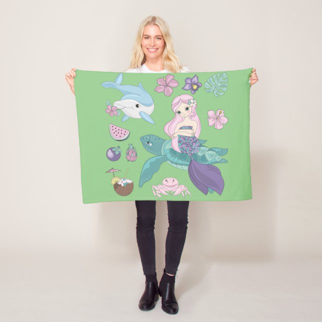 "Under the sea" blanket for girls. (In Situ)