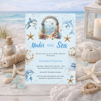 Under the sea blue ocean animals boy Baby Shower