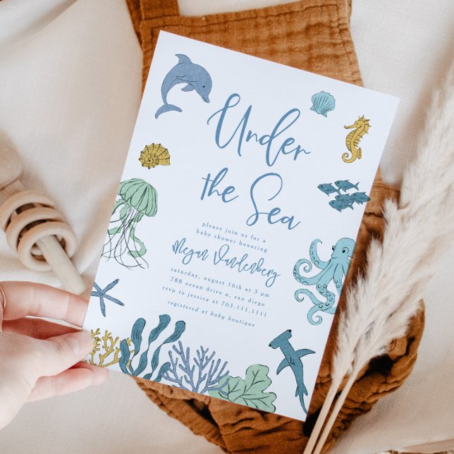 Under The Sea Boy Baby Shower Invitation (Creator Uploaded)
