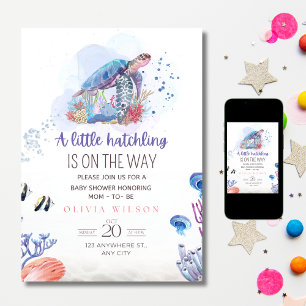 Under The Sea Boy Baby Shower Sea Turtle Invitation