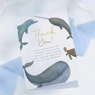 Under The Sea Boy Baby Shower Thank You Card
