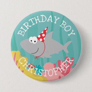 Under The Sea Boy Birthday 3" Button