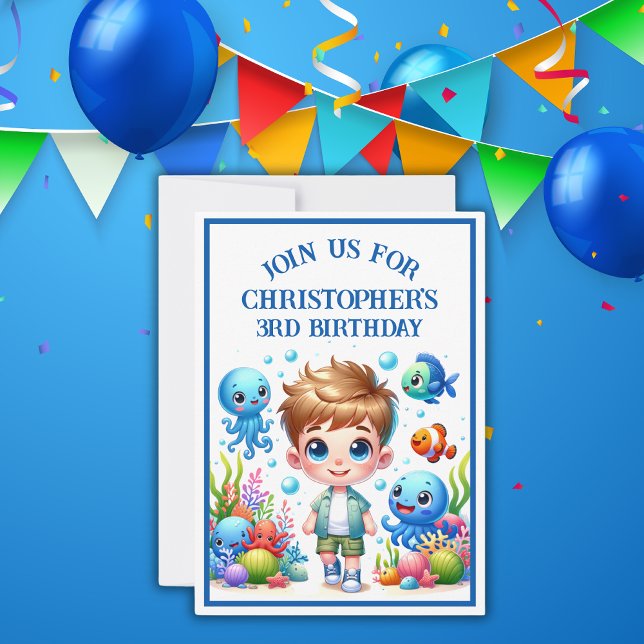 Under the Sea Boy Birthday | Invitation (Creator Uploaded)