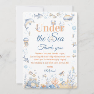 Under the Sea Boy Birthday Thank You Card
