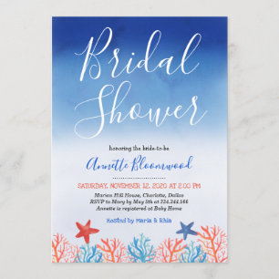 Under The Sea Bridal Shower Invitation