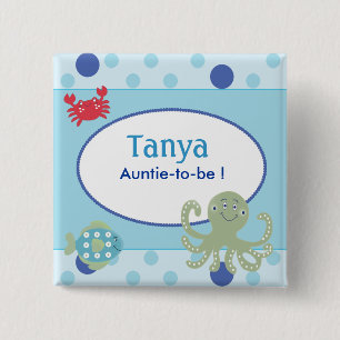 Under the Sea Calypo Name Tag Button