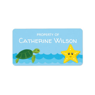 Under The Sea Children School Name Labels