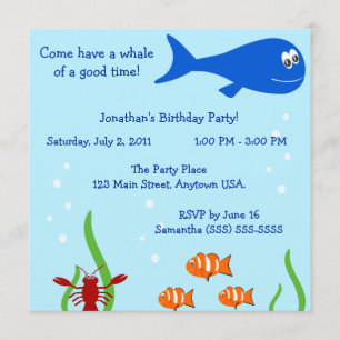 Under The Sea Children's Birthday Party Invitation
