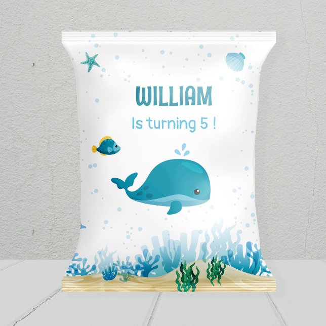 Under The Sea Chip Bag, Under The Sea Party Favour (Under the sea chip bag, chips bag wrapper, party favors bag, under the sea party favors bag,)