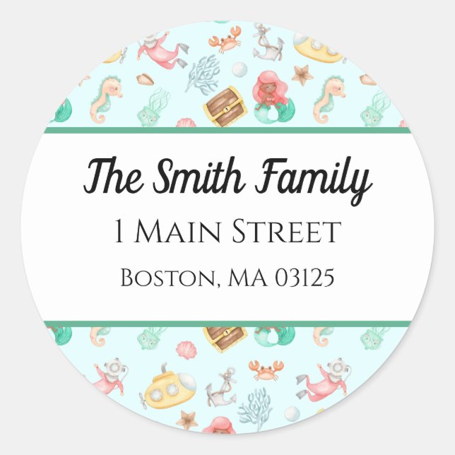Under The Sea Classic Round Sticker (Front)