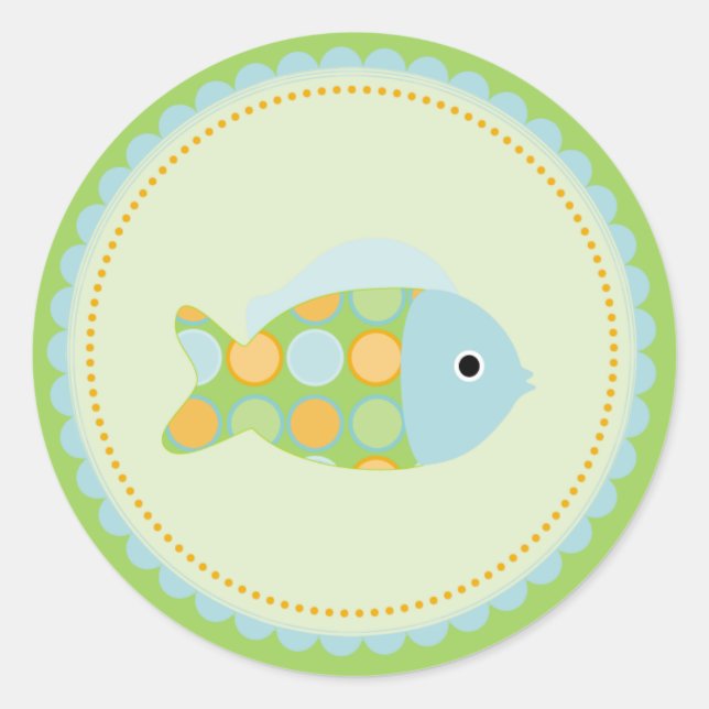 {under the sea} classic round sticker (Front)
