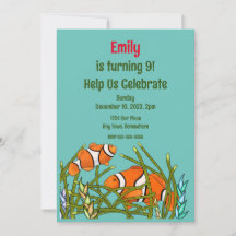 Under The Sea Clown Fish Birthday, Personalise