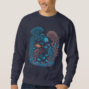 Under the sea coral reef art sweatshirt