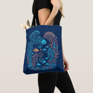 Under The Sea Coral Reef Art Tote Bag