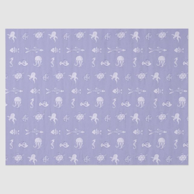 Under the Sea Creatures Purple Tissue Paper (Front)